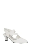 Easy Street Venue Womens Faux Leather Pumps In White/ Gore