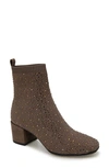 Reaction Kenneth Cole Ranya Stretch Rhinestone Bootie In Chocolate
