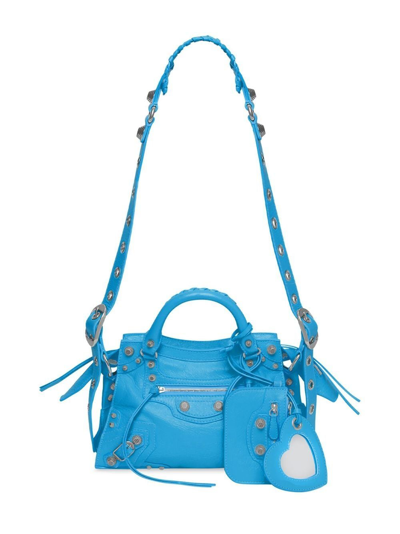 Balenciaga Neo Cagole Xshandbag In Cyan