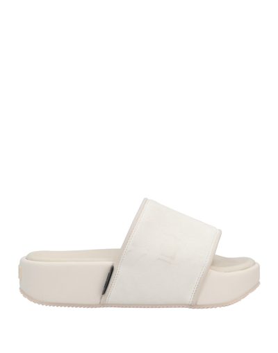 Y-3 MAN SANDALS IVORY SIZE 8 SOFT LEATHER