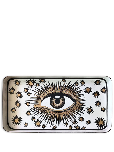 Les-ottomans Eye-motif Tray In White