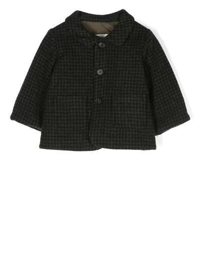 Bonpoint Babies' Checked Pea Coat In Green