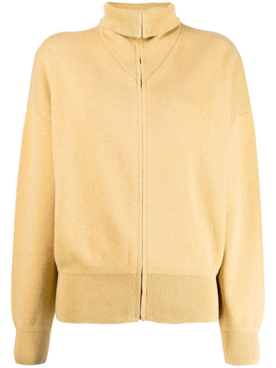 Isabel Marant Étoile Axelle Zip-front Cardigan In Yellow