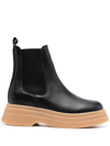 Ganni Elasticated Side-panel Boots In Black