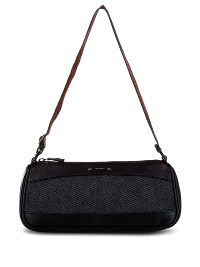 Pre-owned Gucci Web Detailed Shoulder Bag In Black