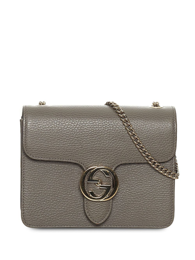 Pre-owned Gucci Interlocking G Crossbody Bag In Grey