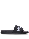 Hugo Boss Slides In Gomma Con Logo In Black