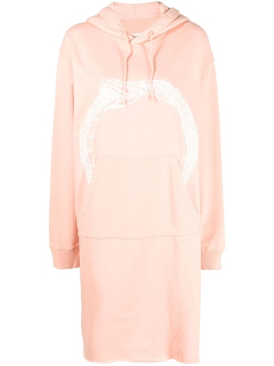 MM6 MAISON MARGIELA GRAPHIC-PRINT HOODED DRESS