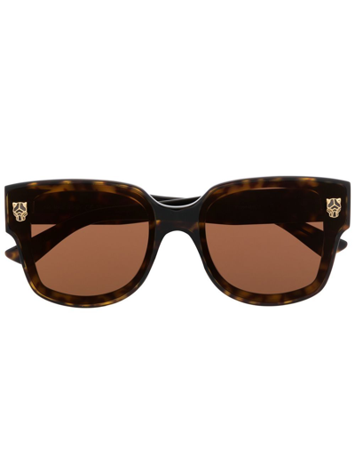 Cartier Wayfarer-frame Sunglasses In Brown