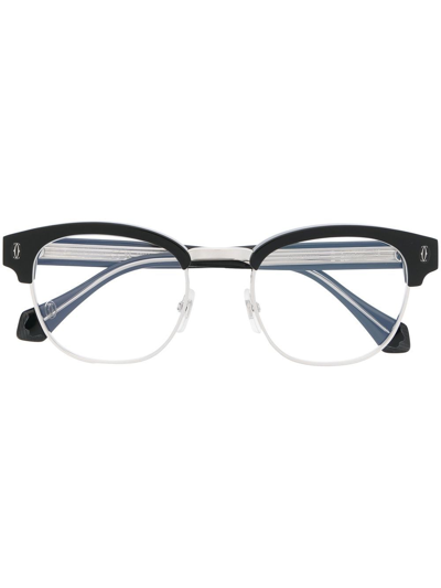 Cartier Round-frame Glasses In Black