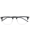 Montblanc Contrasting-bridge Detail Glasses In Black