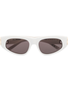 Balenciaga Dynasty D-frame Sunglasses In White