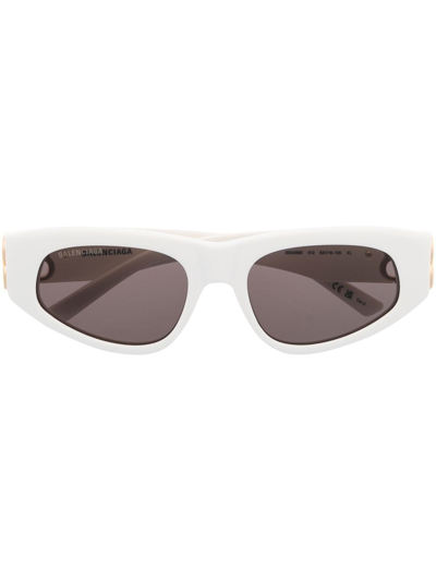 Balenciaga Dynasty D-frame Sunglasses In Weiss