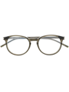 Saint Laurent Brown-brown-transparent Acetate Glasses In Brown