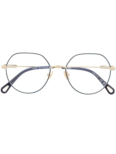 Chloé Round-frame Glasses In Blue