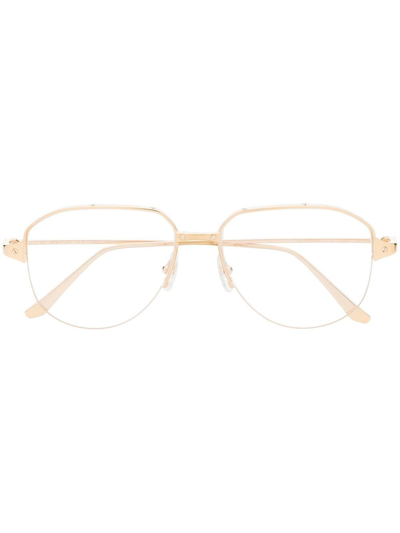 Cartier Pilot-frame Glasses In Gold