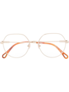 Chloé Round-frame Glasses In Gold