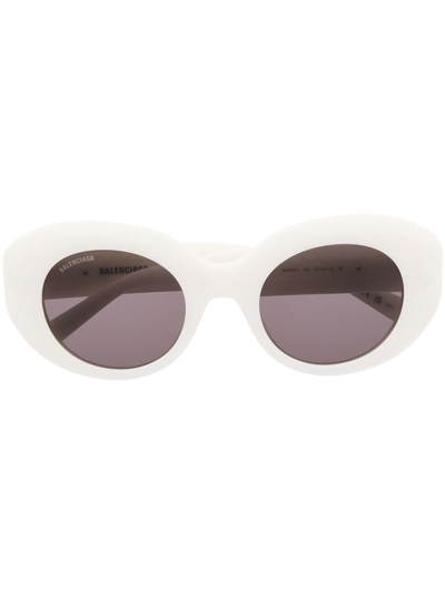 Balenciaga Oversized Round-frame Sunglasses In White