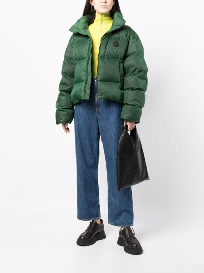 Ader Error Green Quilted Down Jacket