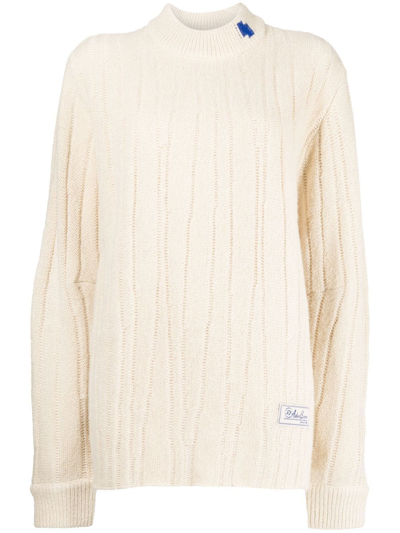 Ader Error Long-sleeve Knit Jumper In White