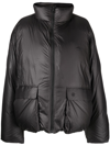 Ader Error Black Print Down Jacket In Black