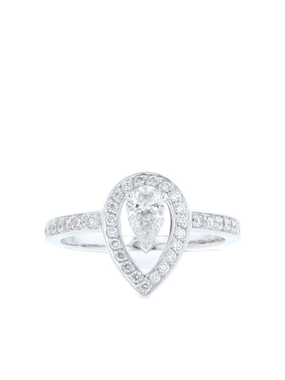 Pre-owned Fred  Platinum Lovelight Diamond Ring In Silver