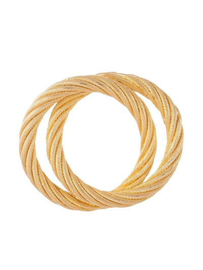 Pre-owned Dior 1980s  Twisted Hoop Brooch In Gold