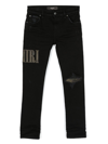 AMIRI DISTRESSED STRAIGHT-LEG JEANS