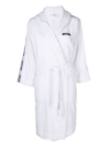 MOSCHINO EMBROIDERED-LOGO BELTED DRESSING GOWN