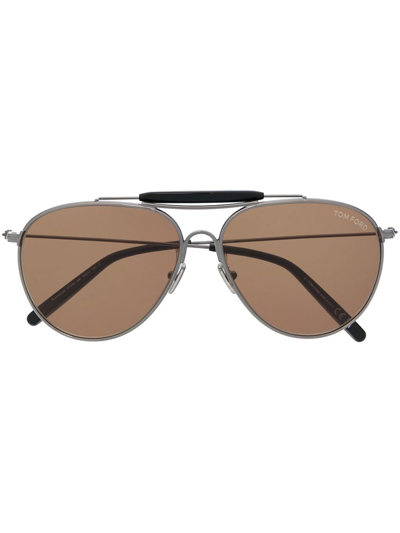 Tom Ford Pilot-frame Sunglasses In Black