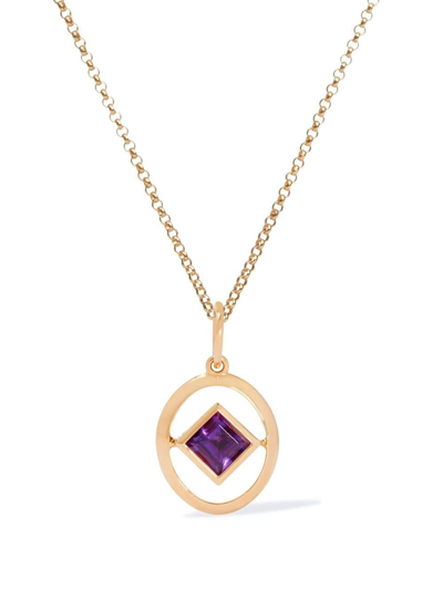 Annoushka 14kt Yellow Gold Amethyst Birthstone Necklace