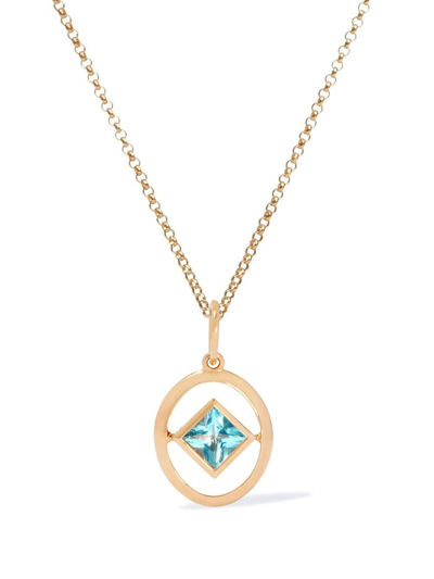 Annoushka 14kt Yellow Gold Aquamarine March Birthstone Necklace