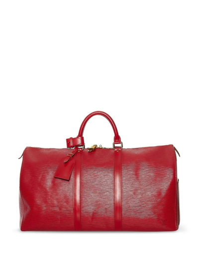 Pre-owned Louis Vuitton  Keepall 55 Bag In Red