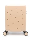 Konges Sløjd Cherry-print Suitcase In Neutrals