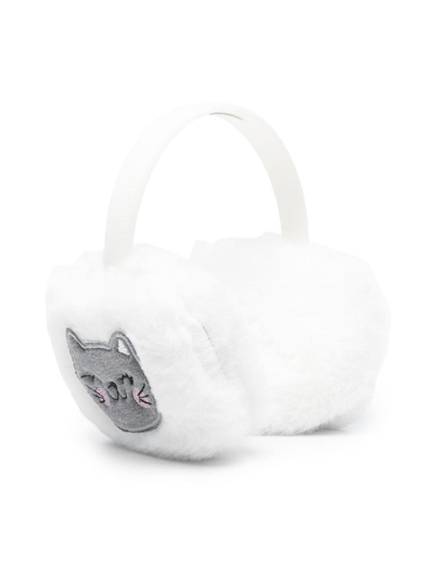 Miss Grant Kids' Faux-fur Cat Earmuffs In White