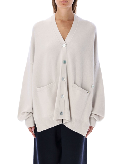 Extreme Cashmere Tokio Cashmere Blend Knit Cardigan In White