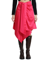 JW ANDERSON JW ANDERSON PINK TWISTED ASYMMETRIC SKIRT