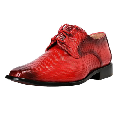 Libertyzeno Blacktown Leather Oxford Style Dress Shoes In Red
