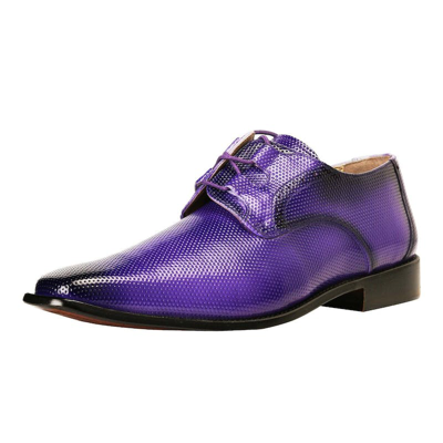 Libertyzeno Blacktown Leather Oxford Style Dress Shoes In Purple