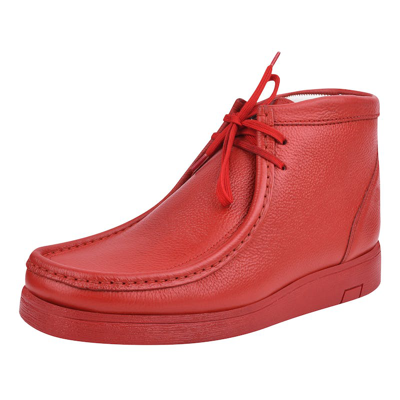 Libertyzeno Hamara Joe Rush Leather Desert Chukka Casual Boots In Red