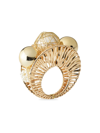 Kim Seybert Regent Napkin Ring In Ivory Gold