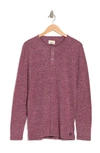 Civil Society Hogan Hacchi Knit Henley In Hthr Oxblood