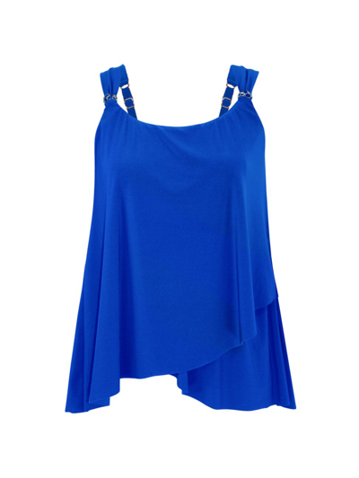 Miraclesuit Swim Razzle Dazzle Tankini Top In Azul Blue