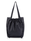 Proenza Schouler Drawstring Leather Tote In Black  