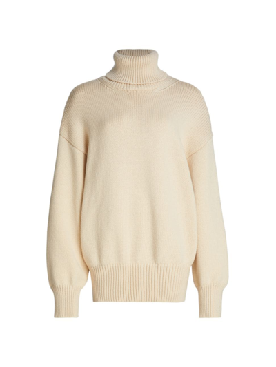 The Row Ludo Merino Wool-blend Jumper In Ivory