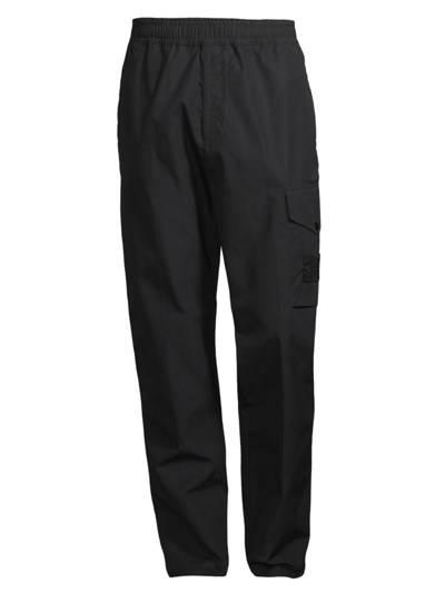 Stone Island Ghost Slim-fit Cargo Trousers In Black