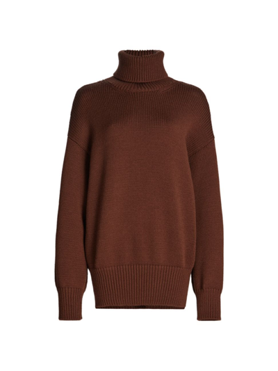 The Row Ludo Merino Wool-blend Sweater In Brown