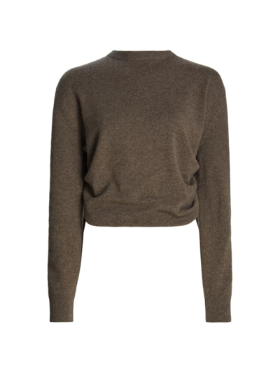 The Row Laris Cashmere Sweater In Brown