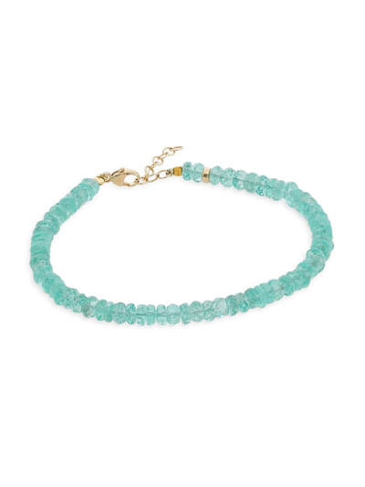 Jia Jia Women's Arizona 14k Yellow Gold & Apatite Beaded Bracelet In Turquoise