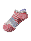 Bombas Space Dye Marl Ankle Socks In Red Clay